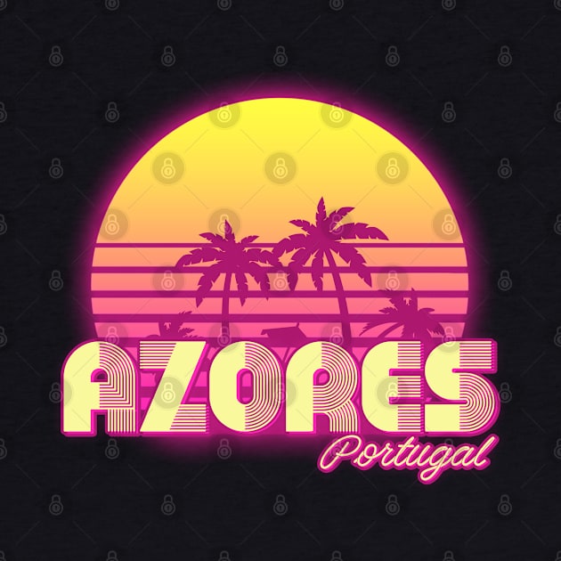 Azores Portugal retro wave by SerenityByAlex